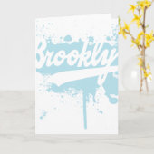 Brooklyn Painted Blue Greeting Card Karte (Gelbe Blume)