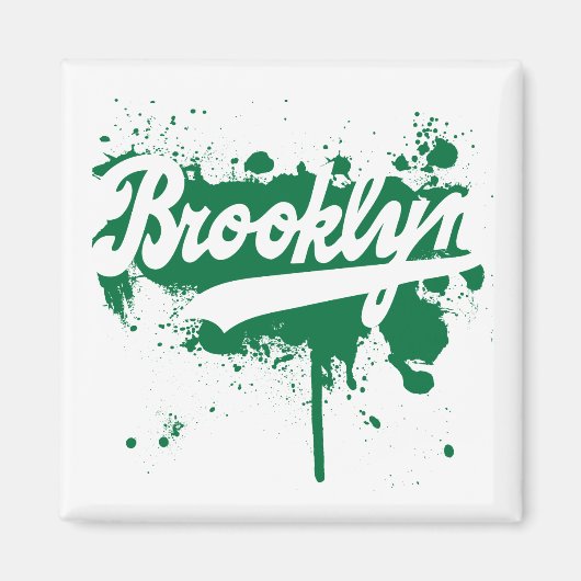 Brooklyn Painted Green Magnet (Vorne)