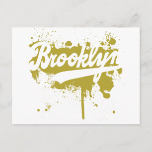 Brooklyn Painted Mustard Postcard Postkarte