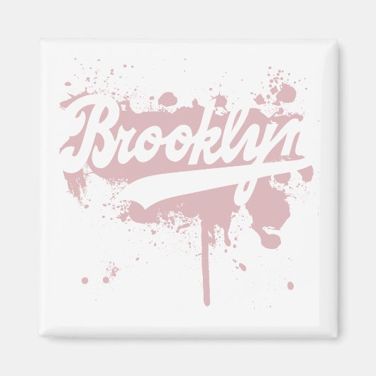 Brooklyn Painted Pink Magnet (Vorne)