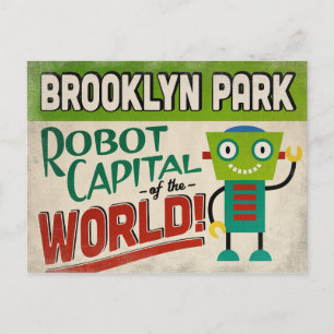 Brooklyn Park Minnesota Roboter - Lustiges Vintage Postkarte