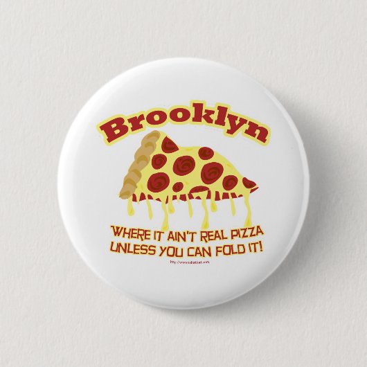 Brooklyn Pizza Button (Vorderseite)
