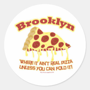 Brooklyn Pizza Runder Aufkleber