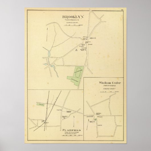 Brooklyn, Plainfield, Windham Centre Poster (Vorne)