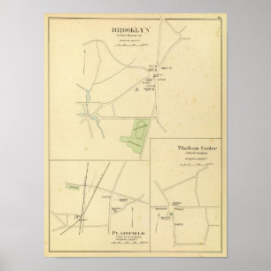 Brooklyn, Plainfield, Windham Mitte Poster