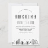 Brooklyn Probe Dinner | Skyline Invite Einladung (Vorderseite)