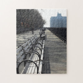 Brooklyn-Promenaden-Stadt Benches Puzzlespiel Puzzle