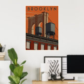 Brooklyn Reiseplakat Poster (Heimbüro)