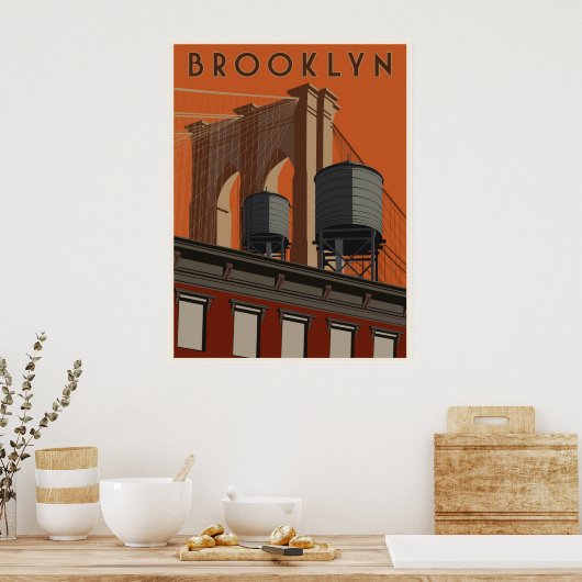 Brooklyn Reiseplakat Poster (Küche)