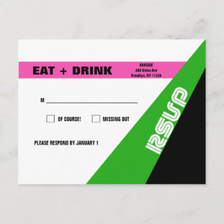 Brooklyn Response Card: Limones Berry RSVP Karte