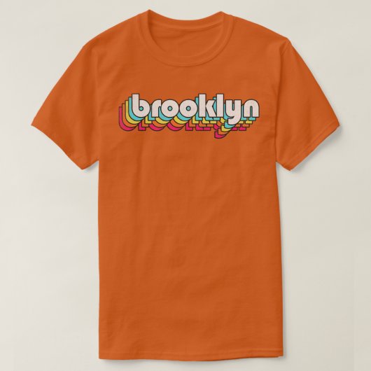 Brooklyn Retro Typografie Design T-Shirt (Design vorne)