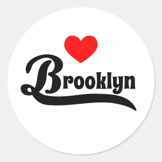 Brooklyn Runder Aufkleber (Vorderseite)