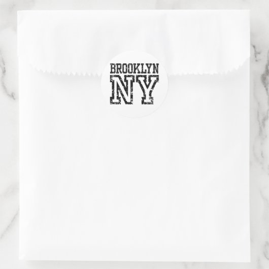 Brooklyn Runder Aufkleber (Tasche)