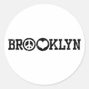 Brooklyn Runder Aufkleber