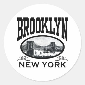 Brooklyn Runder Aufkleber