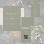 BROOKLYN Sage Modern Wedding Einladung<br><div class="desc">Die Brauteinladung von Brooklyn zeichnet sich durch ein raffiniertes Design in einer raffinierten Palette von Weisen, Leinen und Grau aus, die Eleganz und Modernität verkörpert. Diese Einladungen sind mit einem serifenlosen Schriftart gestaltet und strahlen einen zeitlosen Charme aus, der sich ideal für Paare eignet, die einen stilvollen und dennoch schlichten...</div>