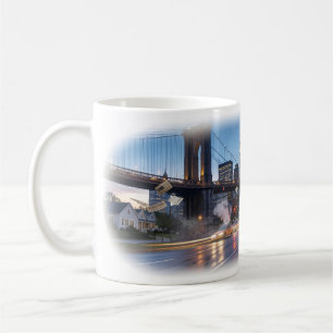 Brooklyn Schlagzeilen in der Dämmerung Urban Art T Kaffeetasse
