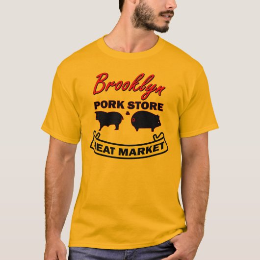 Brooklyn-Schweinefleisch-Speicher T-Shirt (Vorderseite)