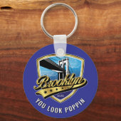 Brooklyn Shield and Swoosh Design Schlüsselanhänger (Vorderseite)