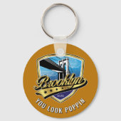 Brooklyn Shield and Swoosh Design Schlüsselanhänger (Rückseite)