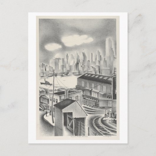 Brooklyn Sketch/Zeichnend Postkarte (Vorderseite)