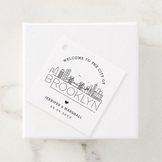 Brooklyn Skyline | Begrüßung Geschenkanhänger (Beispiel)