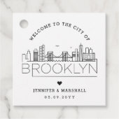 Brooklyn Skyline | Begrüßung Geschenkanhänger (Vorderseite)