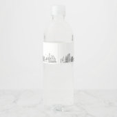 Brooklyn Skyline | Begrüßungsnachricht Wasserflaschenetikett (Rückseite)