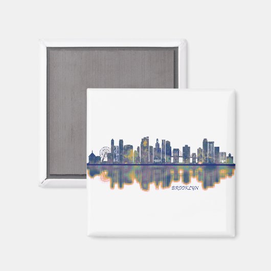 Brooklyn Skyline Magnet (Vorderseite/Rückseite)