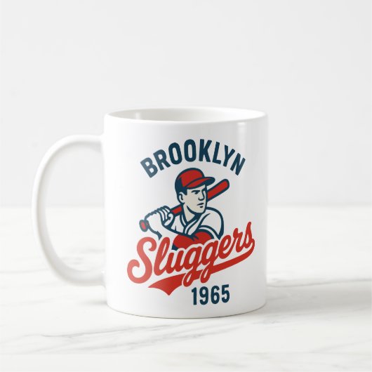 Brooklyn Sluggers 1965 - Vintager Baseball Kaffeetasse (Links)