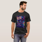 Brooklyn Sounds Boombox Bridge Kunst T-Shirt (Vorne ganz)