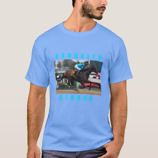 Brooklyn Strong Horseracing Blue T-Shirt (Vorderseite)