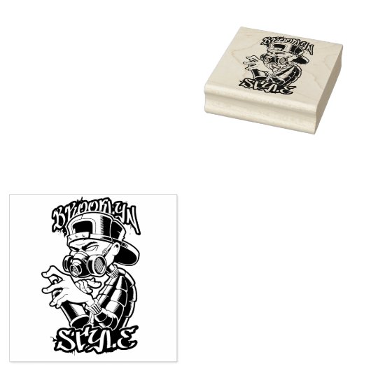 Brooklyn Style Graffiti Gummistempel (Stempel)