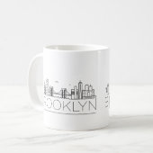Brooklyn Stylized Skyline Coffee Tasse (Vorderseite Links)