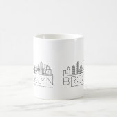 Brooklyn Stylized Skyline Coffee Tasse (Mittel)
