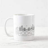 Brooklyn Stylized Skyline Coffee Tasse (Links)
