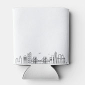 Brooklyn Stylized Skyline | Wedding Can Cooler Dosenkühler (Rückseite)