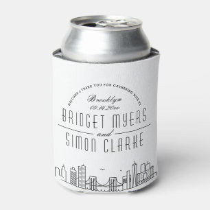 Brooklyn Stylized Wedding Can Cooler Dosenkühler