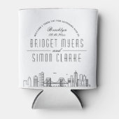 Brooklyn Stylized | Wedding Can Cooler Dosenkühler (Vorderseite)