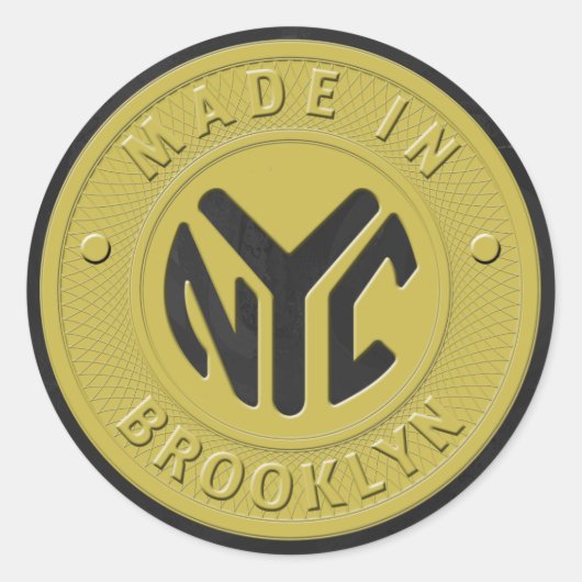Brooklyn Subway Token Runder Aufkleber (Vorderseite)
