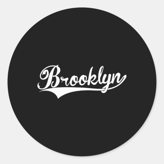 Brooklyn Swoosh S Runder Aufkleber (Vorderseite)