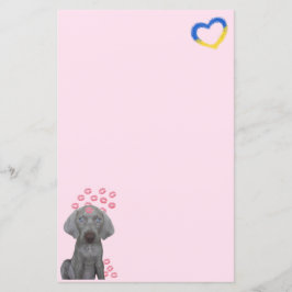 Brooklyn The Dog's Kisses 5,5 x 8,5 Stationery