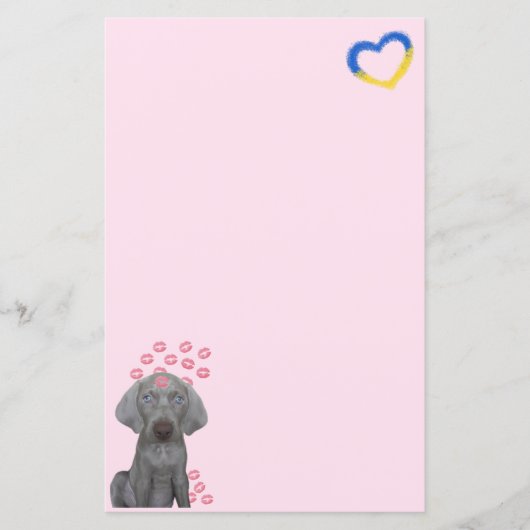 Brooklyn The Dog's Kisses 5,5 x 8,5 Stationery (Vorderseite)