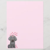Brooklyn The Dog's Kisses 8,5 x 11 Stationery (Rückseite)