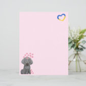 Brooklyn The Dog's Kisses 8,5 x 11 Stationery (Stehend Vorderseite)