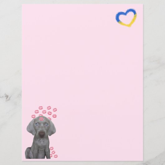 Brooklyn The Dog's Kisses 8,5 x 11 Stationery (Vorderseite)