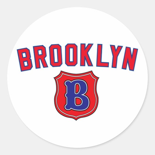 Brooklyn Throwback Runder Aufkleber (Vorderseite)