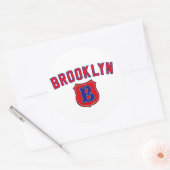 Brooklyn Throwback Runder Aufkleber (Umschlag)