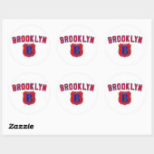 Brooklyn Throwback Runder Aufkleber (Blatt)