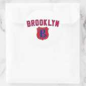 Brooklyn Throwback Runder Aufkleber (Tasche)